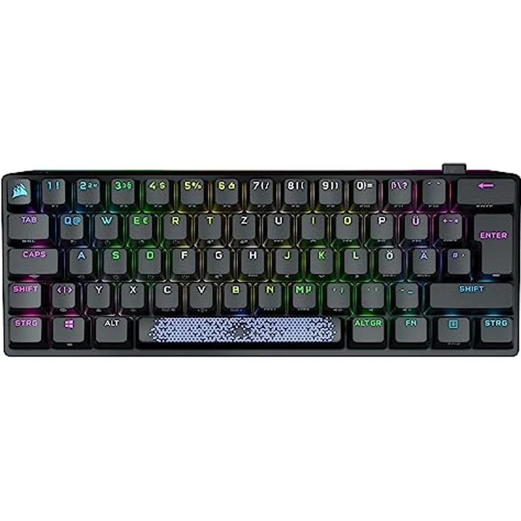 Corsair K70 PRO Mini Wireless RGB 60% Mechanische Gaming-Tastatur, Schwarz (QWERTZ Layout) – Bild 1