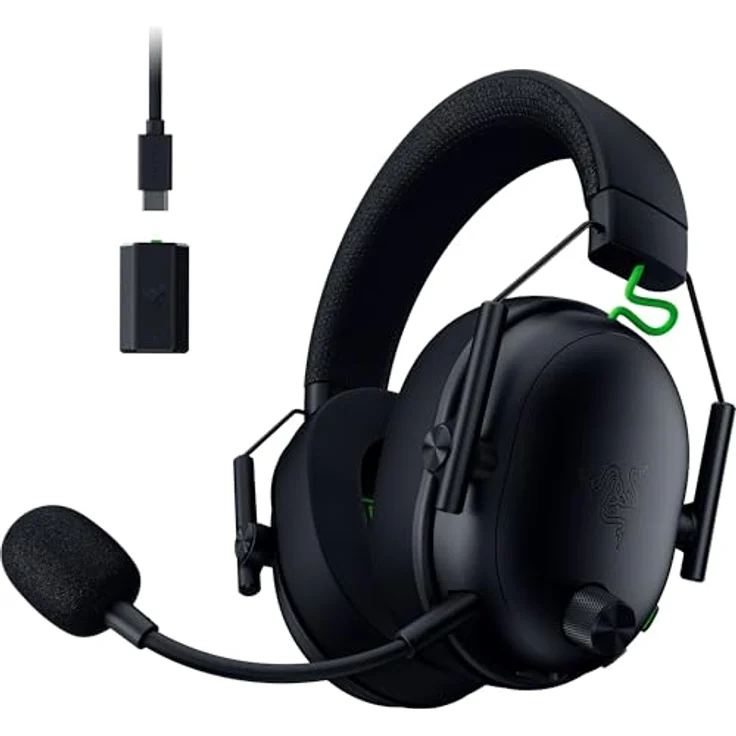 Razer BlackShark V3 Xbox S|X, Kabelloses E-Sport-Headset mit Triforce 50mm Treibern, Abnehmbarem Mikrofon, HyperSpeed 2,4 GHz & Bluetooth, Surround Sound für Xbox/PC, Schwarz – Bild 1