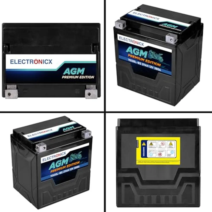 Electronicx AGM-YIX30L-BS, AGM Motorradbatterie 29Ah 12V, wartungsfrei, rüttelfest, auslaufsicher für Motorrad, Roller, Quad und ATV – Bild 9