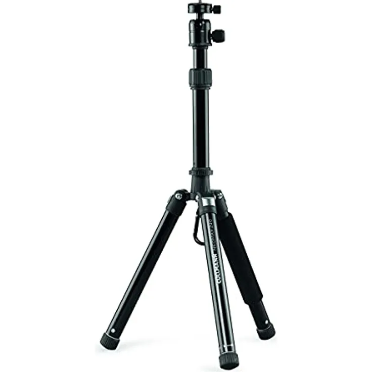 Cullmann - 52525 - Neomax 240 Mobile Reisestativ m. Smartphonehalter (Auszugshöhe 112 cm, Packmaß 25,5cm, Tragkraft 3kg, Gewicht 666g),schwarz