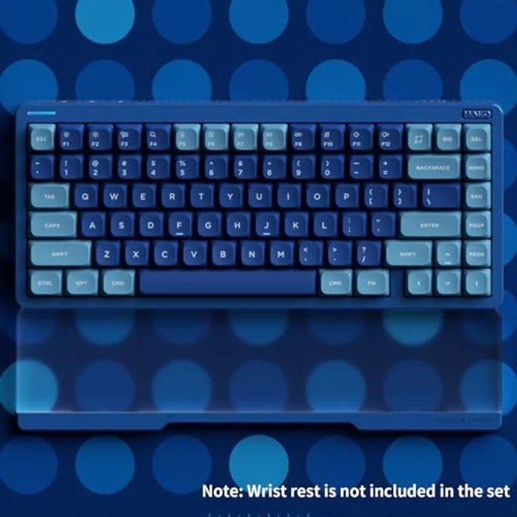 nuphy Halo75 V2 Mechanische Gaming-Tastatur 75% kabellos Hot-Swap-Fähige Tastatur, 83 Tasten RGB-Tastatur mit Hintergrundbeleuchtung, unterstützt Bluetooth/2.4GHz/USB-C (Blue, Raspberry 46gf) – Bild 4