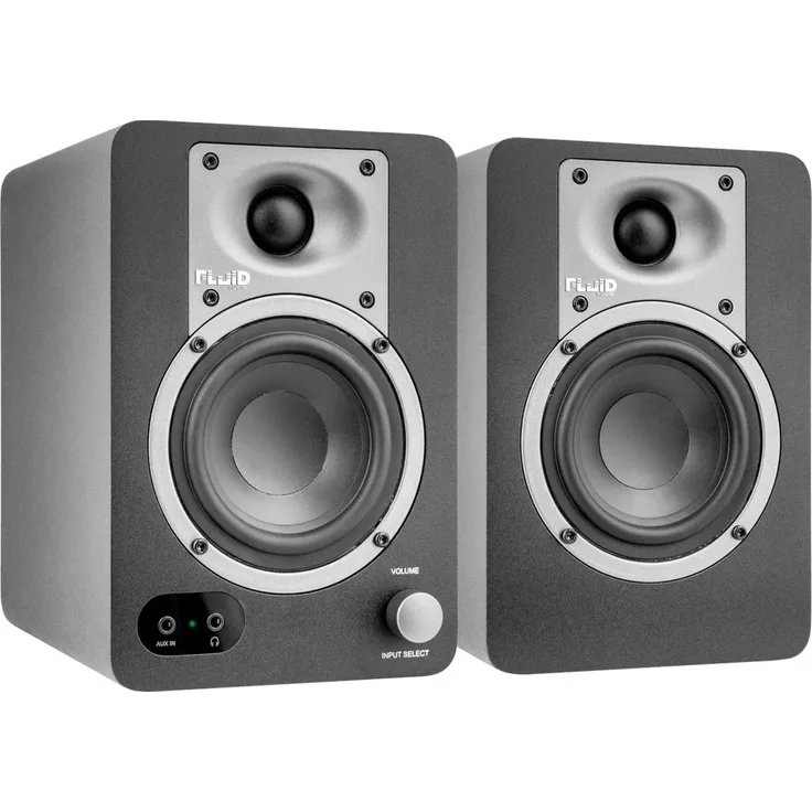 Fluid Audio C35BT - Aktiver 3,5 Zoll Zweiwege-Studiomonitor mit Bluetooth 5.0, 64 Watt Verstärkung, Frequenzgang 80 Hz bis 22 kHz, Paar