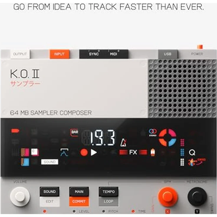 Teenage Engineering EP-133 K.O. II, Sampler mit 12 Spuren, 999 Sample Slots und 46 kHz / 16-Bit Audioqualität, inkl. Limited Edition 10“ Collector’s Box – Bild 3