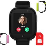 Vodafone Xplora X6 Play Smartwatch für Kinder | Back-to-School Paket Tarif (3 Mon. kostenlos) + 50€ Amazon-Gutschein nach SIM-Registrierung | Anrufe, SOS-Knopf, GPS, Kamera | Loops in Pink + Grün