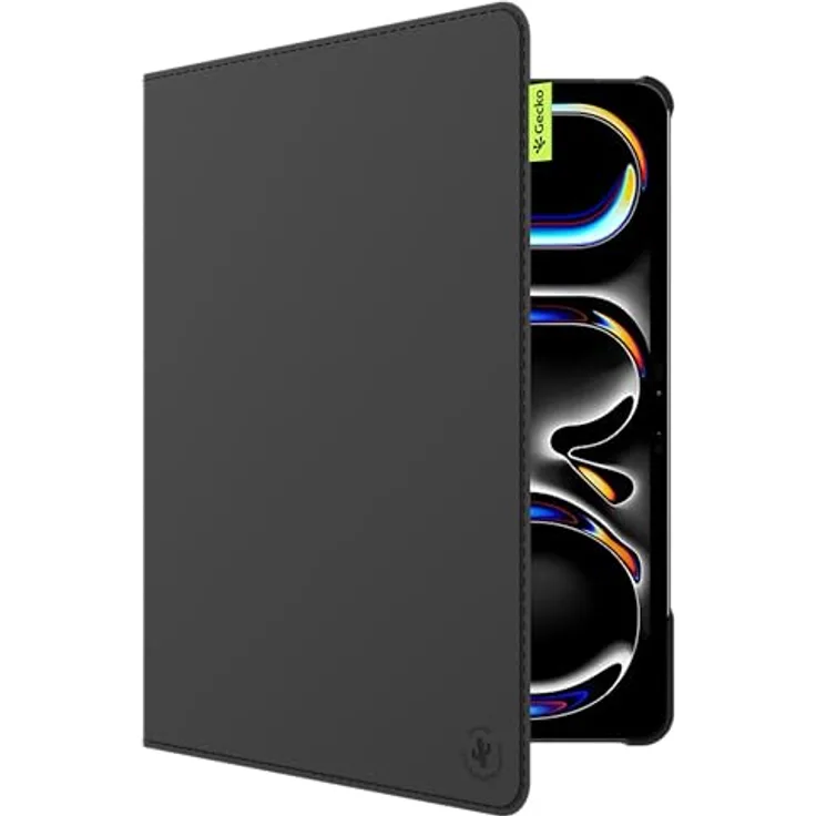 Gecko Covers Tablet Hülle aus Kaktusschale für iPad Pro 13 (2024/2025) M5/M4 – Schlankes Design, Schlaf/Wach-Funktion, Schwarz
