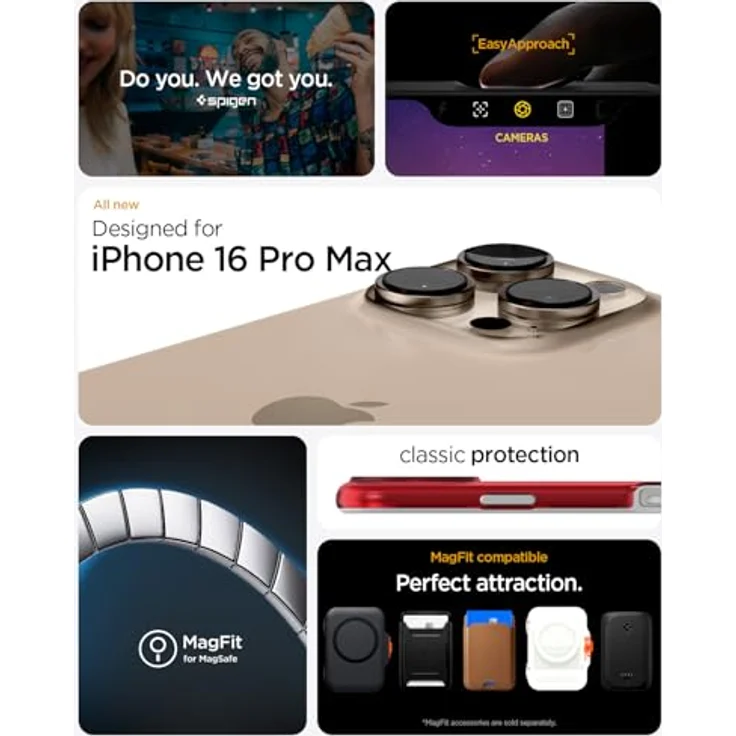 Spigen Classic C1 MagFit Hülle für iPhone 16 Pro Max -Ruby, Kompatibel mit MagSafe Zubehör – Bild 2