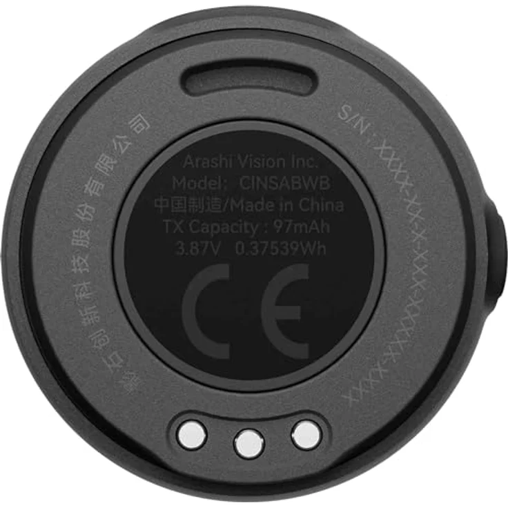 INSTA360 Mic Air Transmitter, Mikrofon mit omnidirektionaler Audioabnahme, Schwarz – Bild 3
