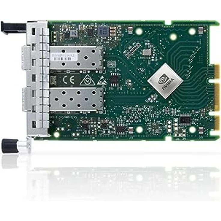 Mellanox CONNECTX-6 LX EN Adapterkarte, 25GbE Dual-Port SFP28, OCP 3.0, PCIe 4.0 x8, grün, silber – Bild 2