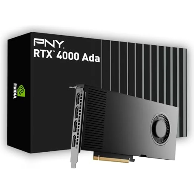 PNY NVIDIA RTX 4000 ADA GEN PCI-EXP, Grafikkarte mit 20 GB GDDR6 und 4 DisplayPort Anschlüssen – Bild 1