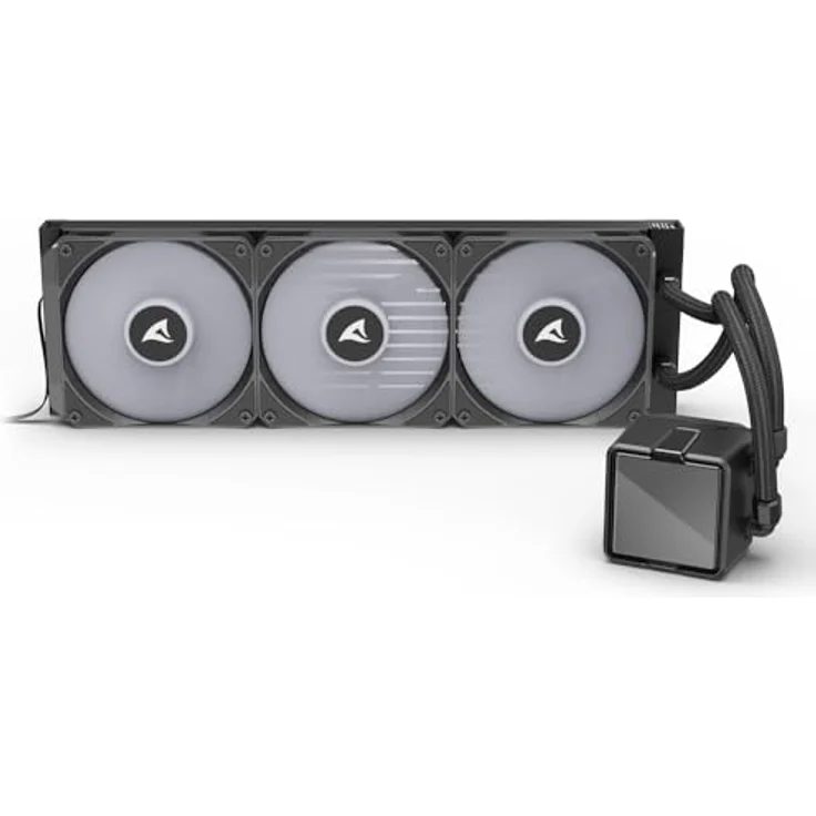 Sharkoon S100 ARGB AIO Black, Wasserkühlung mit 360-mm-Radiator, RGB-Beleuchtung und flexibler Lüftersteuerung – Bild 5