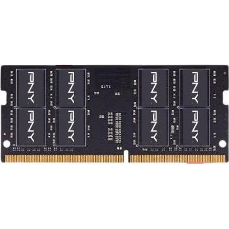 PNY Notebook-Speicher DDR4 25600 MN32GSD43200-BLK, 32 GB SO-DIMM DDR4-RAM, 3200 MHz, hohe Geschwindigkeit