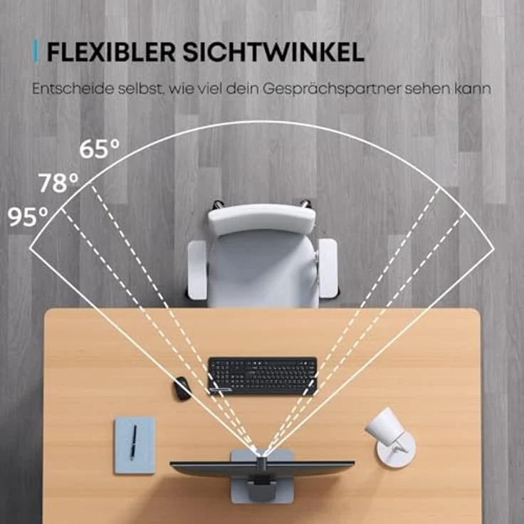 Anker PowerConf C200, Webcam mit 2.21 Mpx, USB-C, Privacy Shutter und AI-Rauschunterdrückung, schwarz – Bild 4