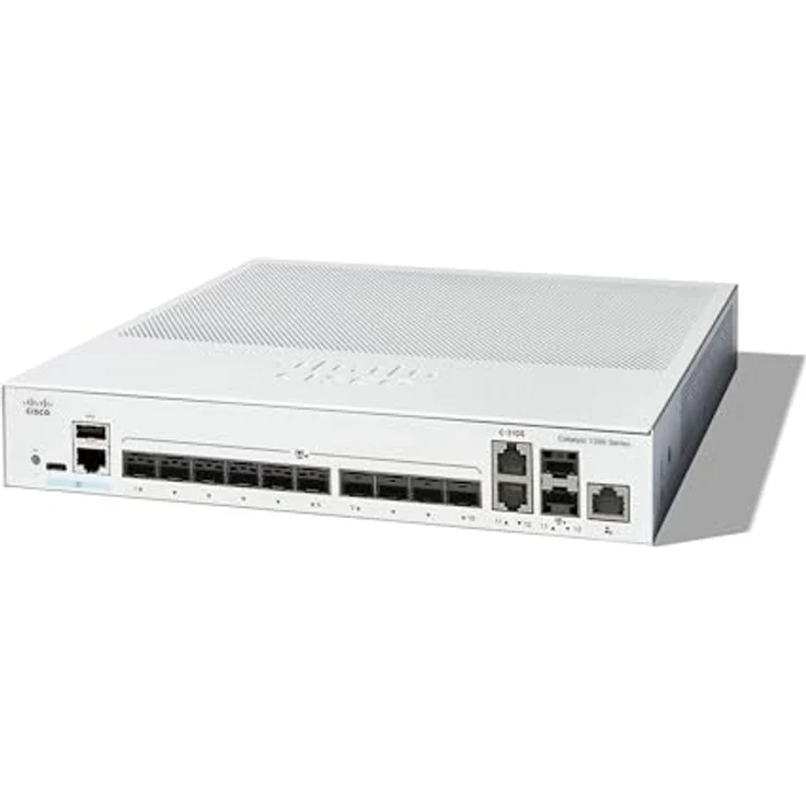 Cisco Catalyst 1300-12XS Managed Switch, 10 Ports 10G-SFP+, 2 x 10GE-SFP+ Kombi, eingeschränkter Lebenszeitschutz (C1300-12XS) in Grau – Bild 1