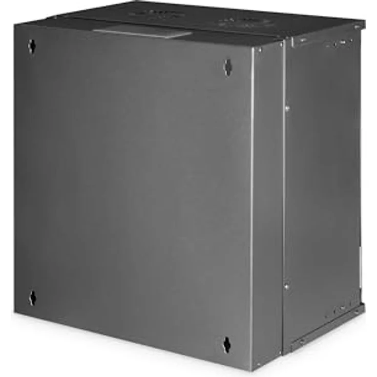 DIGITUS Netzwerkschrank SoHo Pro - 19-Zoll Rack 12 HE - Unmontiert - Wandmontage - 400 mm Tiefe - 327 mm Nutztiefe - Traglast 60 kg - Glastür - Schwarz – Bild 3