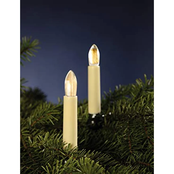 Hellum Ersatz-Kerzen für Schwibbogen, 3 Stück 8V 3W Riffelkerze für Weihnachtsbaum Kerzen Lichterketten innen mit 30 Brennstellen, Birnen für Lichterbogen E10/ 8V/ 3W/ 22Lumen 911138 – Bild 3