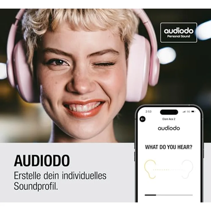 Fresh n Rebel Clam Ace 2, Over Ear Bluetooth Kopfhörer mit 100 h Laufzeit, grau, versandkostenfrei – Bild 4
