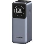 UGREEN 100W Powerbank 12000 mAh mit 2 USB-Ausgängen und 13-fachem Schutz, grau
