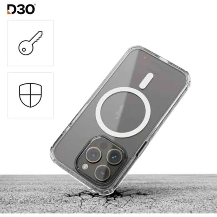 Hama iPhone 15 Pro Handyhülle „Extreme Protect“ (D3O Bumper, stoßfest, sturzsicher, bruchsicher, MagSafe, durchsichtig) – Bild 2