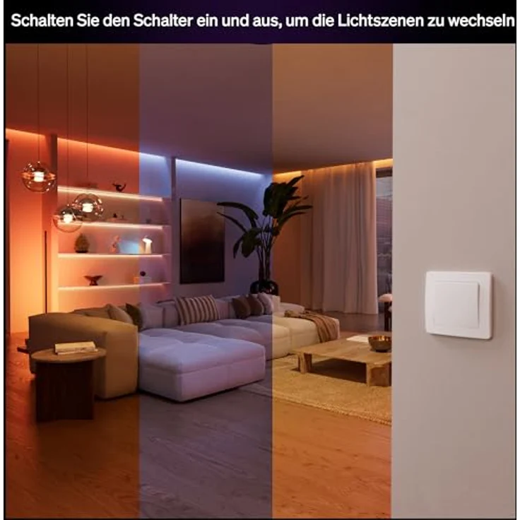 PHILIPS Hue Wandschaltermodul, Smart Schalter für Lampen mit App- & Sprachsteuerung, Netzbetrieb, Weiß – Bild 4