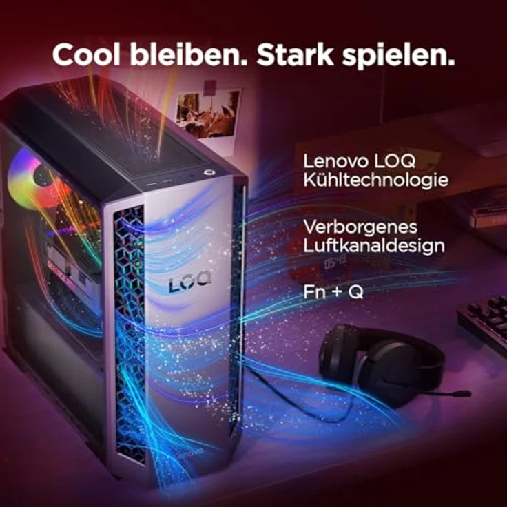 Lenovo LOQ Tower 26ADR10, Grau, Desktop-PC mit AMD Ryzen 7 8745HX, 32 GB RAM, 1 TB M.2 SSD und NVIDIA GeForce RTX 5060 – Bild 8