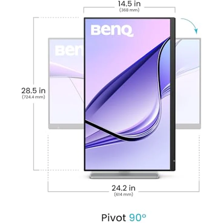 BenQ MA270S 5K Designer Monitor 68,58 cm (27 Zoll) silber 5K, 16:9, 5ms, 450cd/m², 2x USB-C, 2x Thunderbolt 4, HDR10, VESA DisplayHDR 400, KVM, Glossy – Bild 4