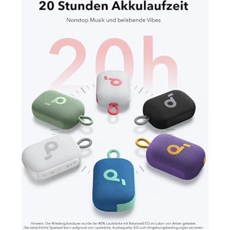 soundcore Select 4 Go Bluetooth Lautsprecher, ultraportabel, bis zu 20h Wiedergabe, IP67 Wasser- und Staubschutz, schwimmfähig, kraftvoller Sound, für drinnen und draußen, Wandern und Radfahren – Bild 2