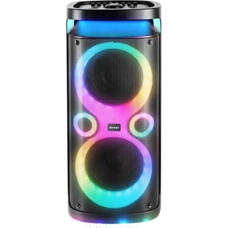 Trevi XF 3150 KB, Wireless Party Lautsprecher 130W mit Bluetooth, USB und Mikrofon, Schwarz – Bild 2