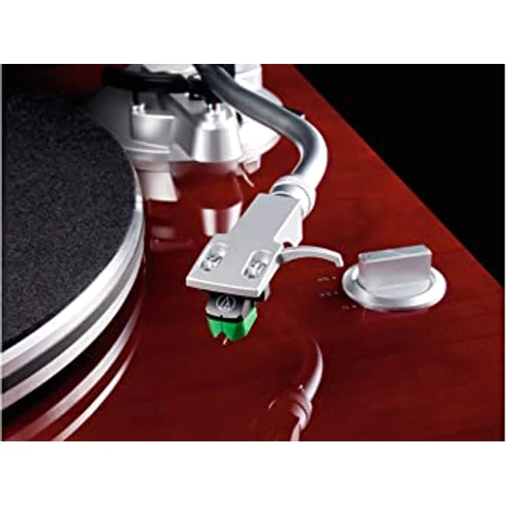 TEAC TN-3B-SE Manueller Plattenspieler (Riemenantrieb, MM (elektromagnetisch), Aluminium Tonarm) rot – Bild 2