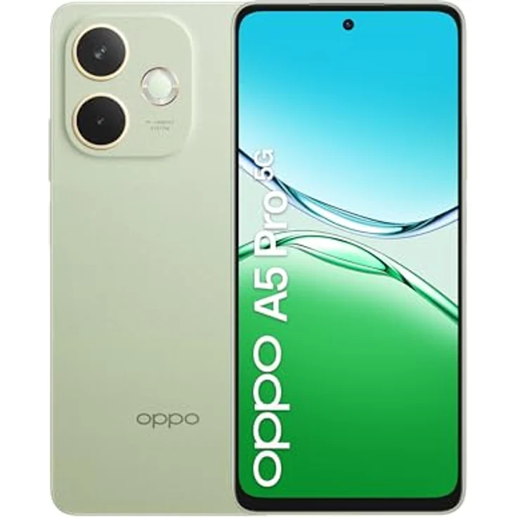OPPO A5 Pro 5G, Smartphone mit 50 MP Kamera, 6,67 Zoll 120 Hz, 256 GB Speicher, Grün – Bild 1