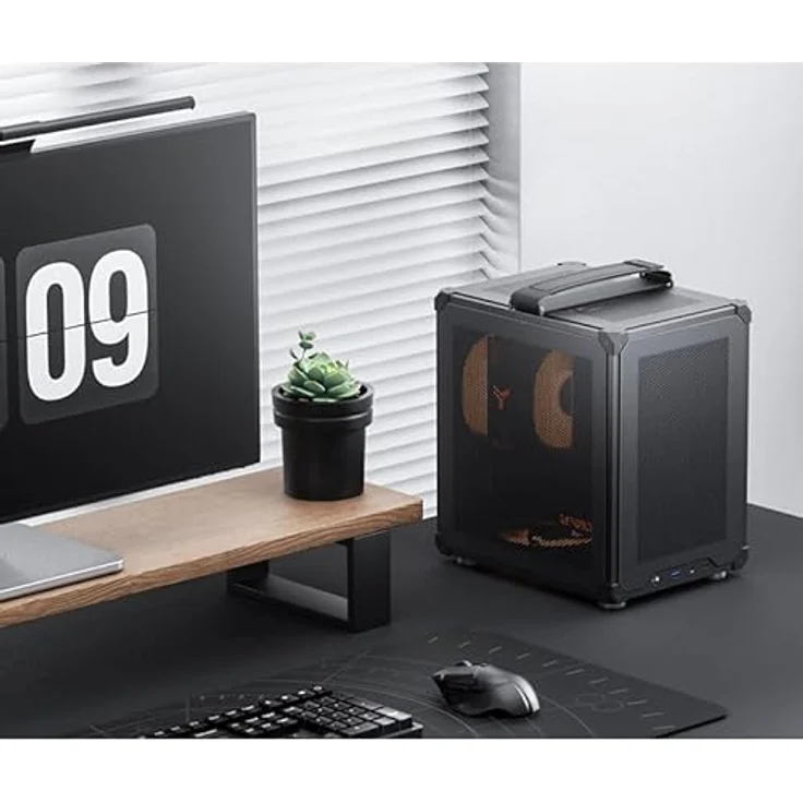 Jonsbo C6-ITX PC Gehäuse, Mini-ITX - schwarz, bis zu 3 Lüfter, Platz für 2 Laufwerke – Bild 2