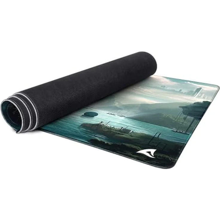 Sharkoon SKILLER SGP40 D6 Gaming Mauspad, 100cm x 50cm, Gleitfähige Textiloberfläche, Fantasievolle Motive, Wasserabweisende Beschichtung, Schwarz – Bild 3