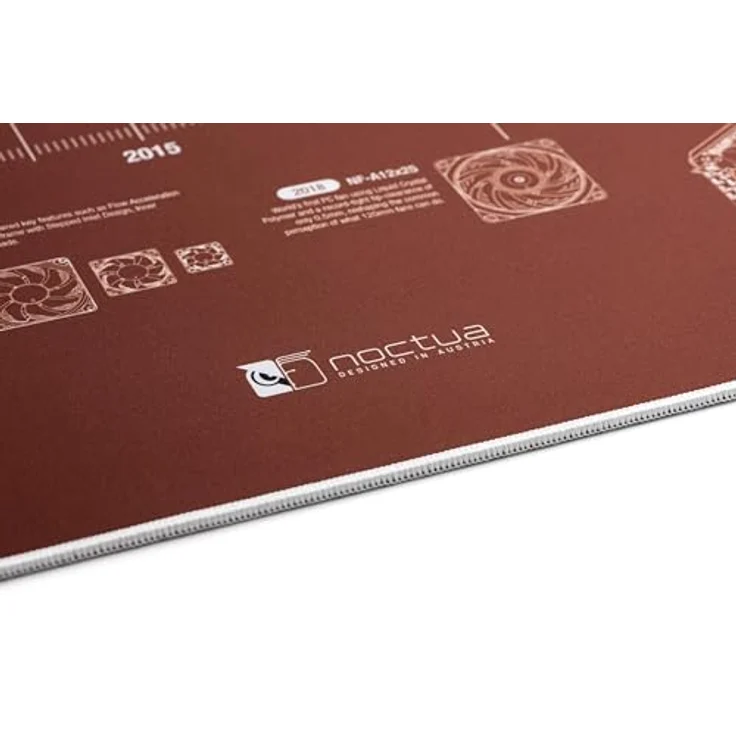 Noctua 20° Anniversario Mausmatte, braun, 900 mm x 400 mm, rutschfeste Gummibasis, wasserabweisend, langlebig – Bild 4