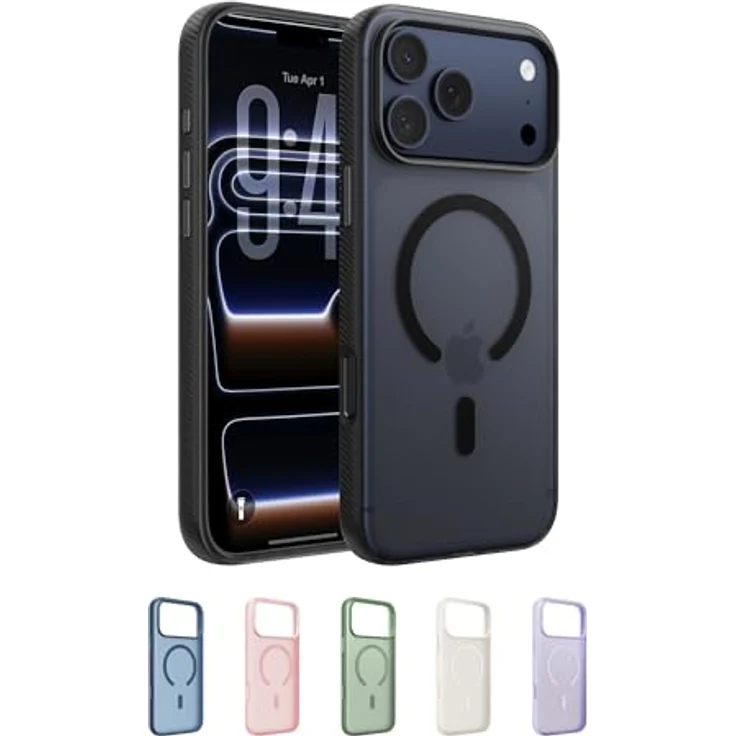 Belkin Grip SheerForce Schutzhülle für iPhone 17 Pro Max, Stossschutz bis 2m, strukturiert, Schwarz – Bild 1