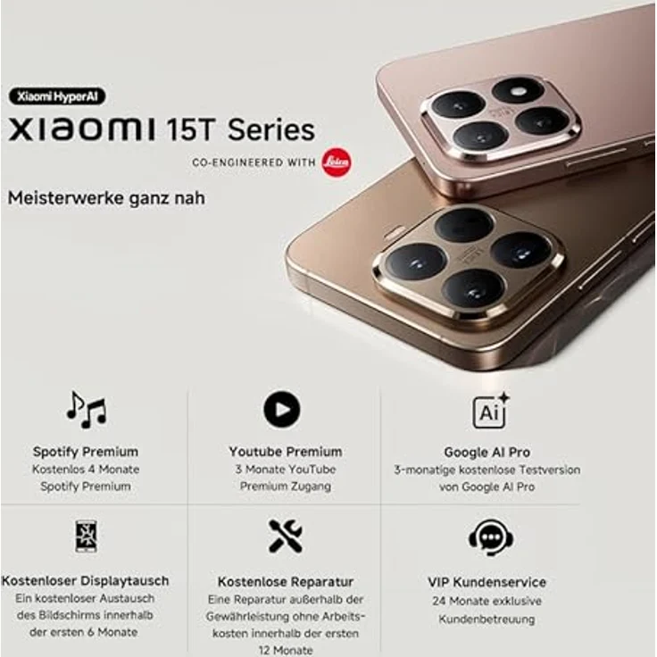 XIAOMI 15T, Smartphone 12+256GB, 6,83" 120Hz Display, MediaTek Dimensity 8400-Ultra, 50MP Leica Objektiv, 5500mAh, Rose Gold, 2 Jahre Garantie – Bild 5