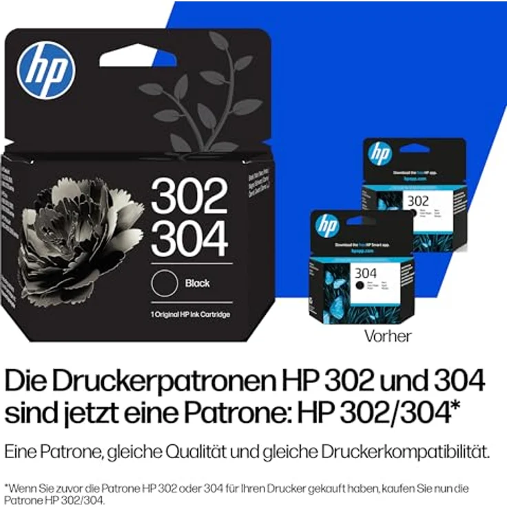 HP 302/304 (B7RT7AE), Original schwarze Druckerpatrone mit 120 Seiten Druckleistung für Instant-Ink-Drucker – Bild 2
