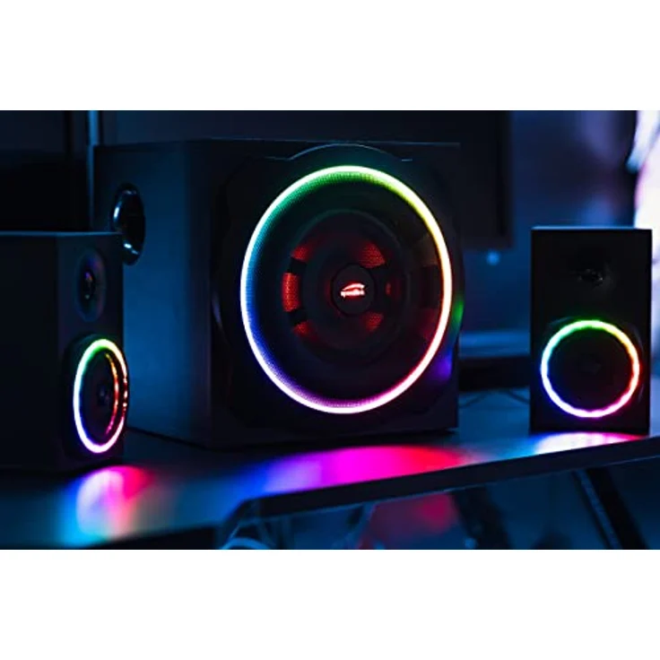 Speedlink Gravity RGB 2.1 Subwoofer System – Lautsprecher mit Bluetooth, Beleuchtung, schwarz – Bild 5