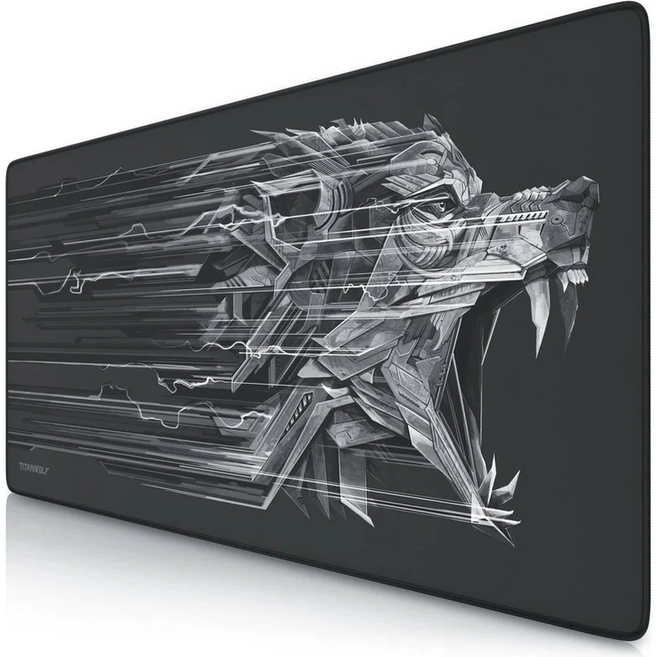 Titanwolf XXL Gaming Mauspad Speed 900 x 400 x 3 mm, rutschfest und abwaschbar, schwarz