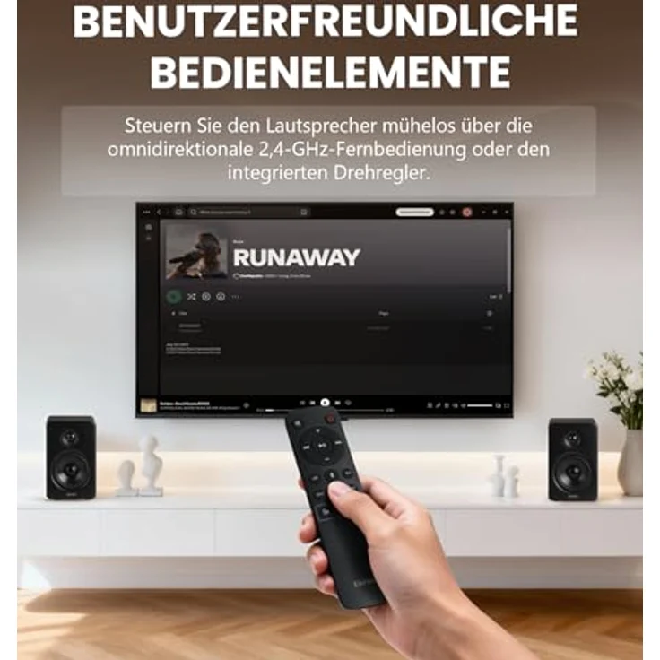 Edifier M90 Aktivlautsprecher 100W, Hi-Res 2.0 Lautsprechersystem mit Bluetooth 5.0 und HDMI eARC, schwarz – Bild 10