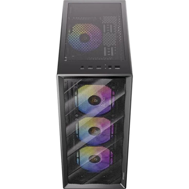Antec AX85 ARGB, PC Gehäuse für mATX, ATX und ITX mit 4 vorinstallierten ARGB-Lüftern und Tempered-Glas-Seitenpaneel, Schwarz – Bild 11