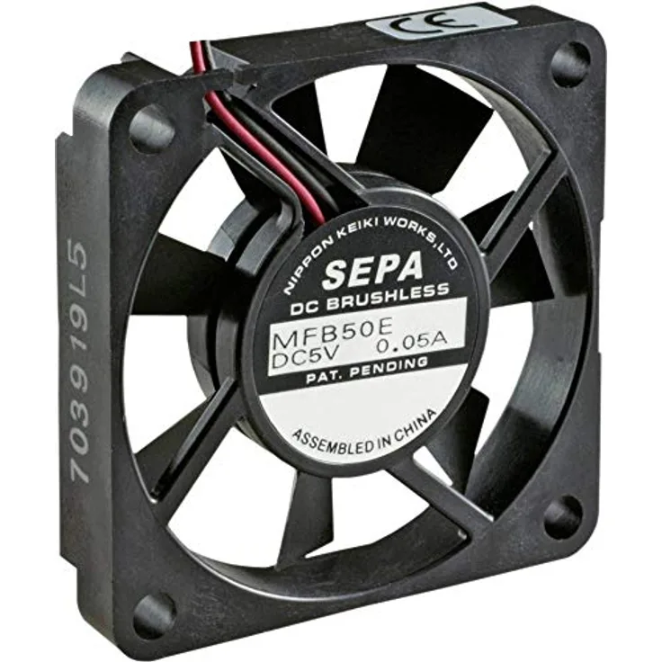 SEPA MFBE Miniaturlüfter (50 mm, 1 x), leistungsstarker Gehäuselüfter mit 4800 U/min, leise 30 dB, doppelt kugelgelagert