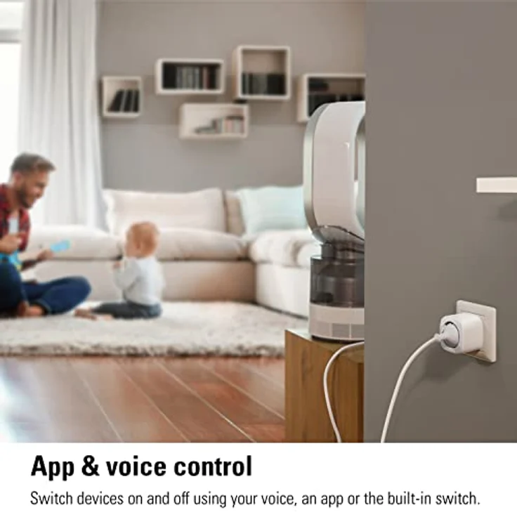 Eve Battery Smart Plug Set, 4 Stück, Matter-kompatibel, App- und Sprachsteuerung, keine Bridge nötig, weiß – Bild 4