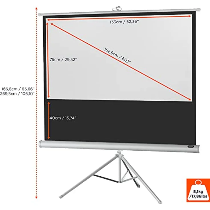 Celexon Stativleinwand Stativ Economy 1090264 133 x 75 cm Bildformat: 16:9 – Bild 2