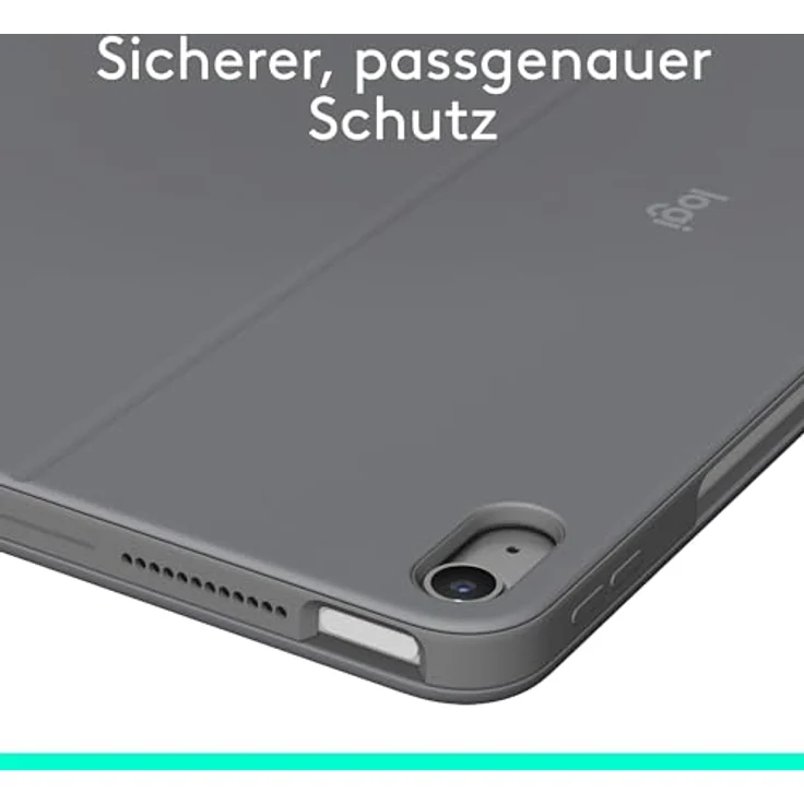 Logitech Combo Touch iPad Air 11 Zoll (M2), iPad Air (4. und 5. Generation - 2020, 2022)(2024) Tastatur-Case - Abnehmbare Tastatur mit Hintergrundbeleuchtung und Halterung, DEU QWERTZ-Layout - Grau – Bild 5