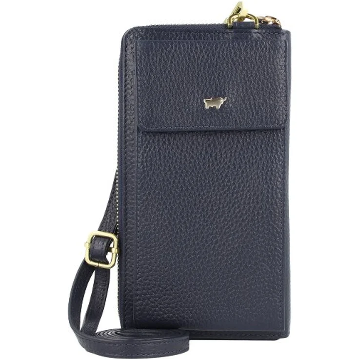 Braun Büffel Asti Handytasche aus 100% Leder, 11 cm, navy blauer Farbton