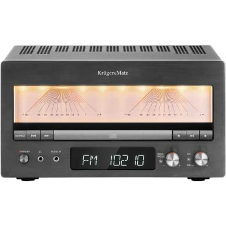 Krüger&Matz KM1995, Stereo Hi-Fi Anlage mit Bluetooth, DAB+ Digitalradio und Transistorverstärker der Klasse A, Schwarz – Bild 4