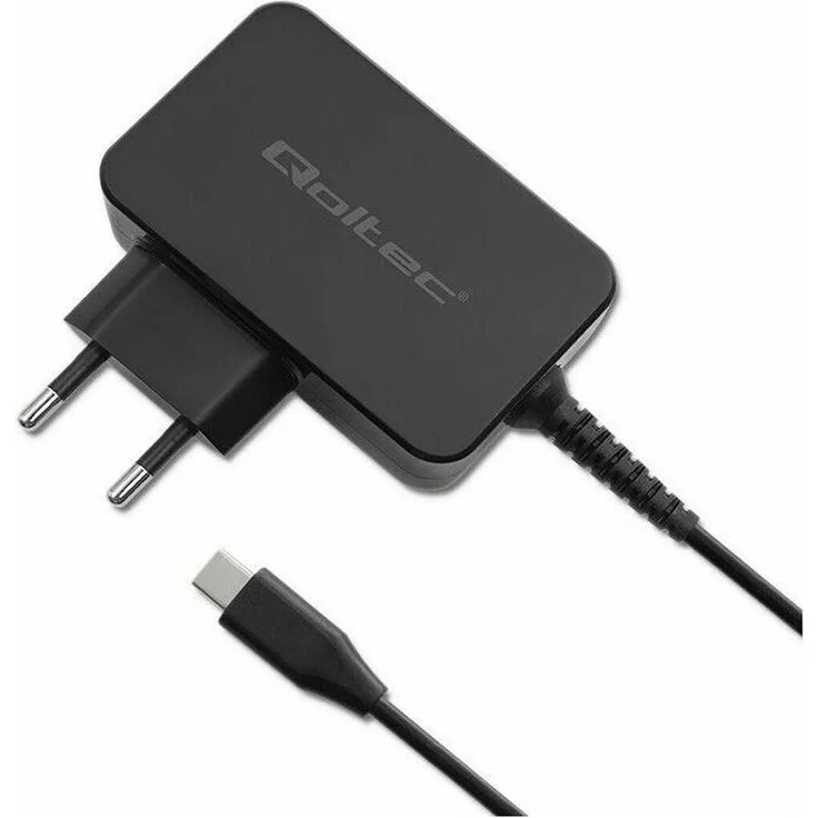Qoltec GaN POWER PRO, USB-C Ladegerät 65W mit 5-20V und Überladeschutz, schwarz