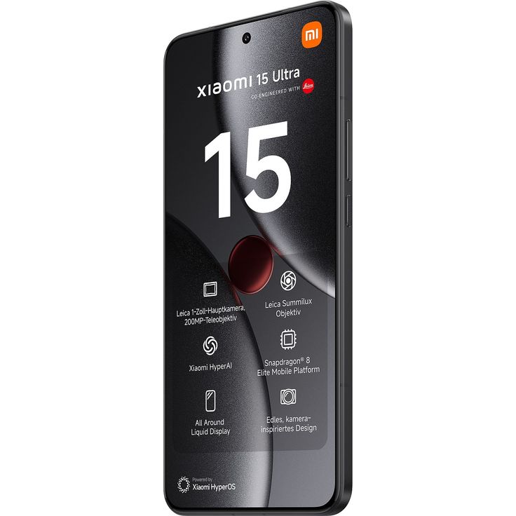 Xiaomi 15 Ultra 5G – 6,73" AMOLED 120Hz, Snapdragon 8 Elite, 512GB, 16GB RAM, 200MP Quad-Kamera, 8K-Video, Black – Bild 2