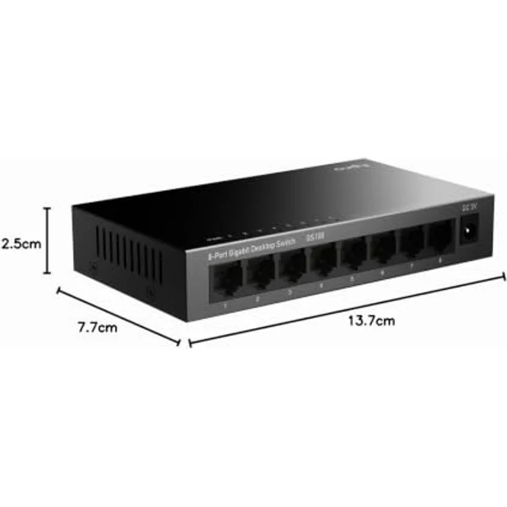 Cudy GS108 Netzwerk Switch Gigabit Ethernet (10/100/1000) Schwarz (8 Ports) – Bild 10