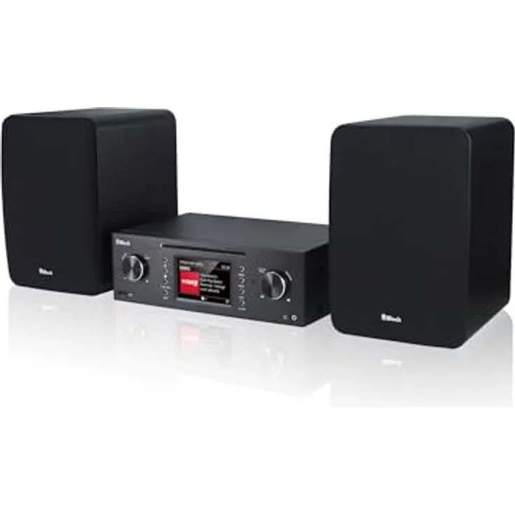 Block MHF-50 Kompaktanlage schwarz, Triple-Radio mit CD-Player, WLAN, Bluetooth, inkl. Lautsprecher und Systemfernbedienung