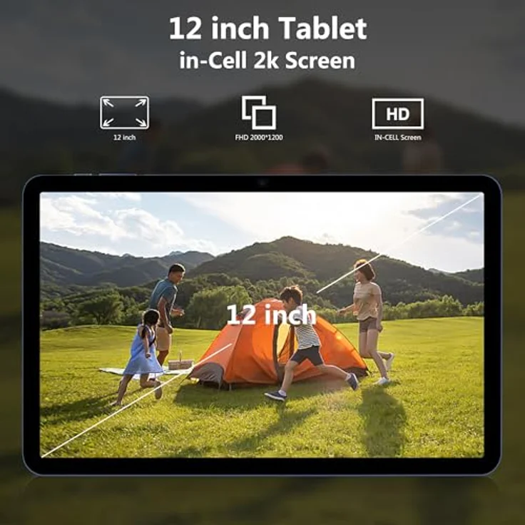 Lipa Taurus II Android Tablet 12" 8-256GB - 2K Auflösung - Octacore 2.0 GHz - 13MP Kamera - Dual Band - Schwarz – Bild 3